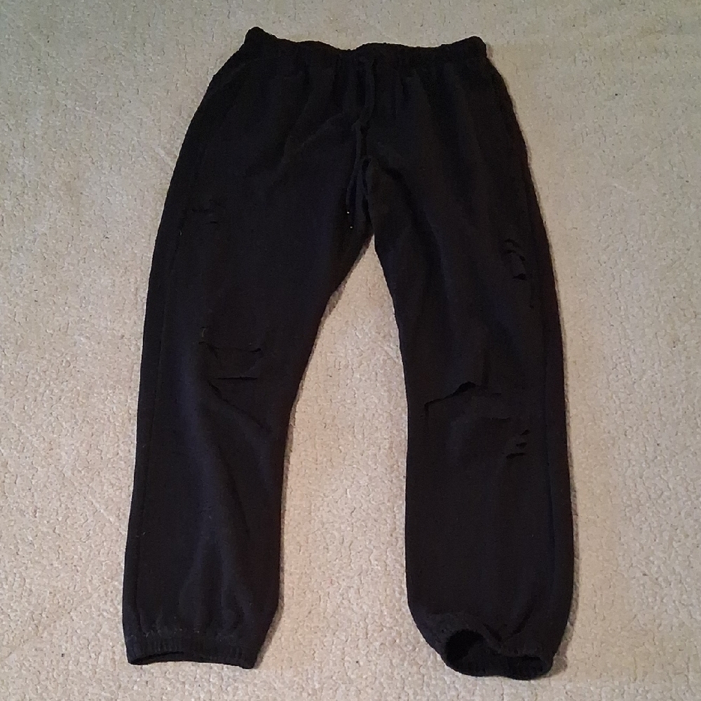 Buddy Love Black Distressed Joggers